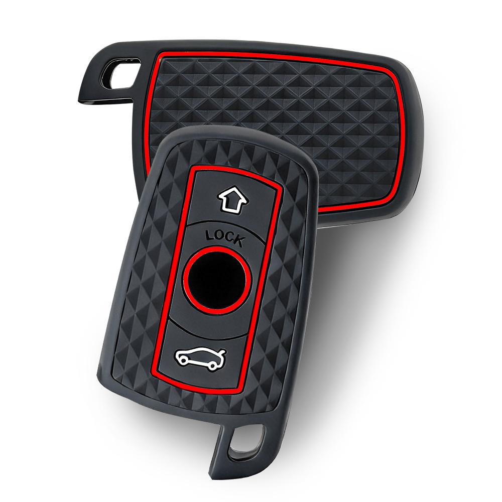 3-Tasten Silikon Auto Fernbedienung Schlüsselhülle Abdeckung für BMW E60 E61 E70 E81 E87 E90 E91 E92 X1 X5 X3 1 3 5 6 Serie Z4 Zubehör