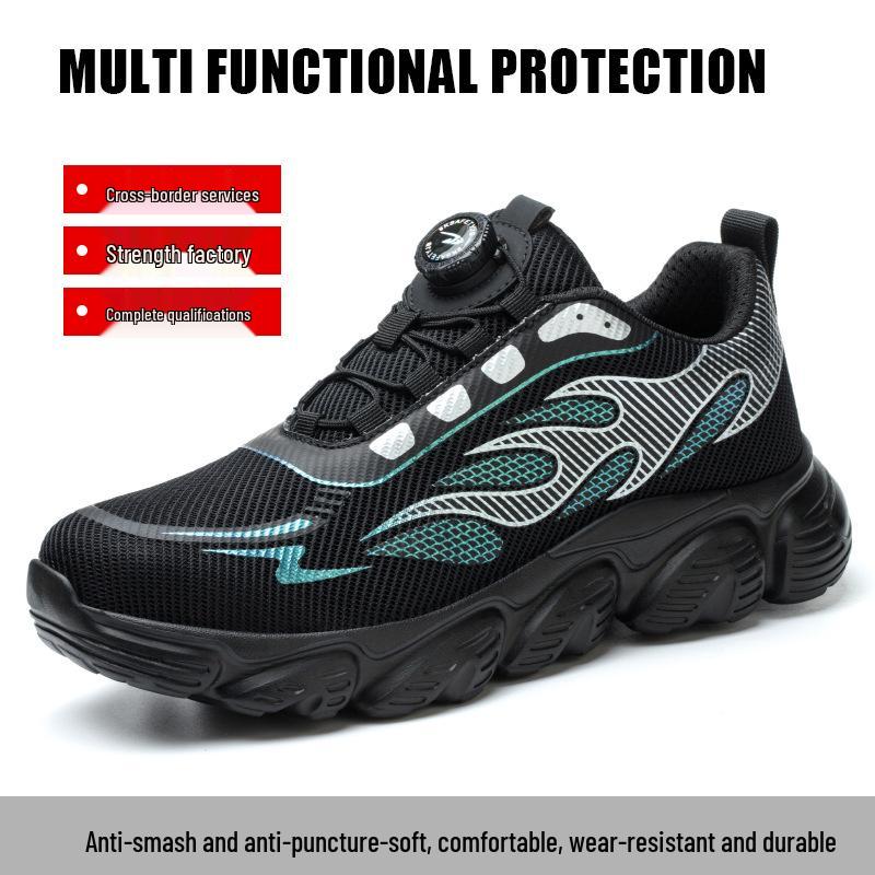 All-Season Lightweight Men's Safety Shoes: Anti-Smash, Anti-Puncture, Wear-Resistant, Anti-Slip, Comfortable Work Footwear
