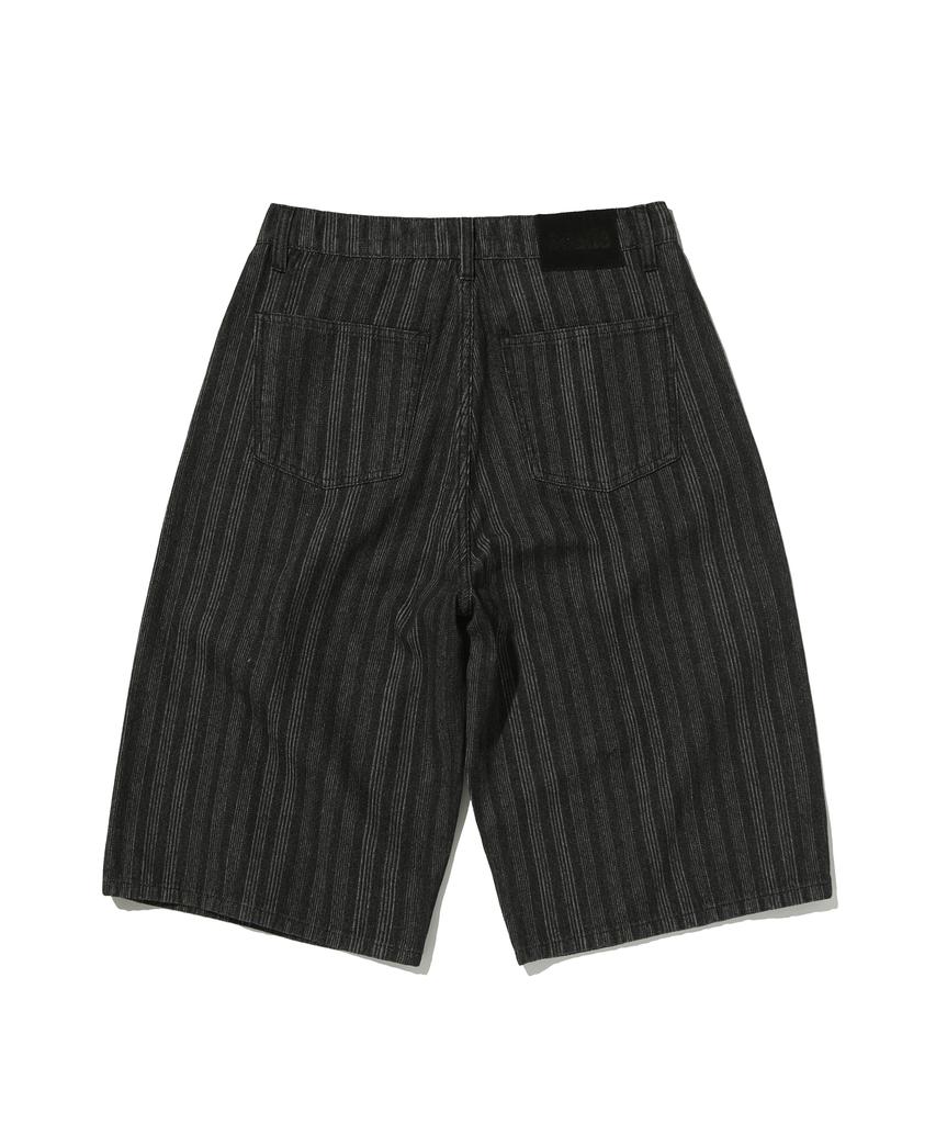 Seuweideu Stripe Denim Shorts [Black]