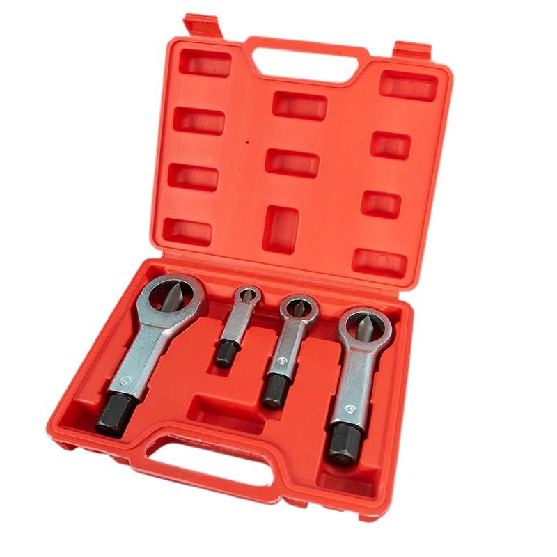 4PCS Heavy-Duty Nut Splitter Tool Set Broken Damaged Corroded Stuck Screw Nut Removal Splitting Tools Stuck Rusted Nut Breaker