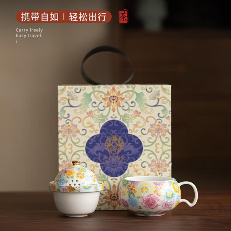 

Sushis Enamel Ceramic Travel Tea Set