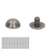 8mm 100 Sets Leather Rivets Kit Portable Small Round Mushroom Shape Hard Alloy Electroplated Decorative Leather Rivets