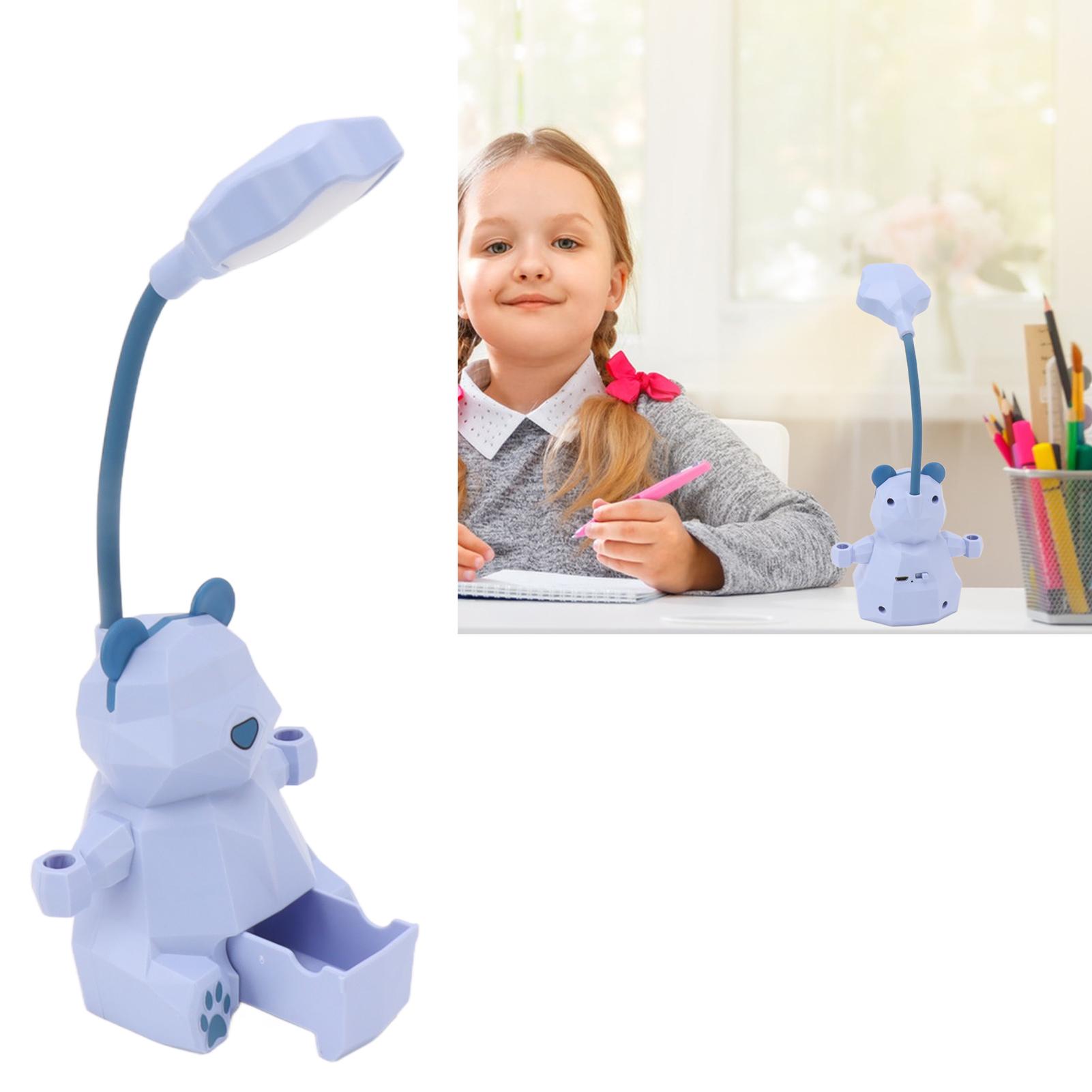 

Cartoon Desk LED Light Eye USB Portable 2 Modes Night Lamp with Pen Storage Box for Studying Reading