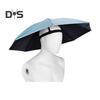 69CM UV Protection Umbrella Hat Hands-Free Sun Blocking Umbrella Hat with Elastic Headband Waterproof Kids Adults Outdoor Fishing Folding Umbrella