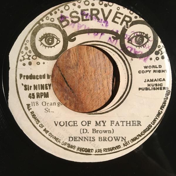 

7inch Record DENNIS BROWN OBSERVER ALLSTARS Voice Of My Father Lightning Th NONE Observer 1975 Jamaica Reggae Ska Dub Used