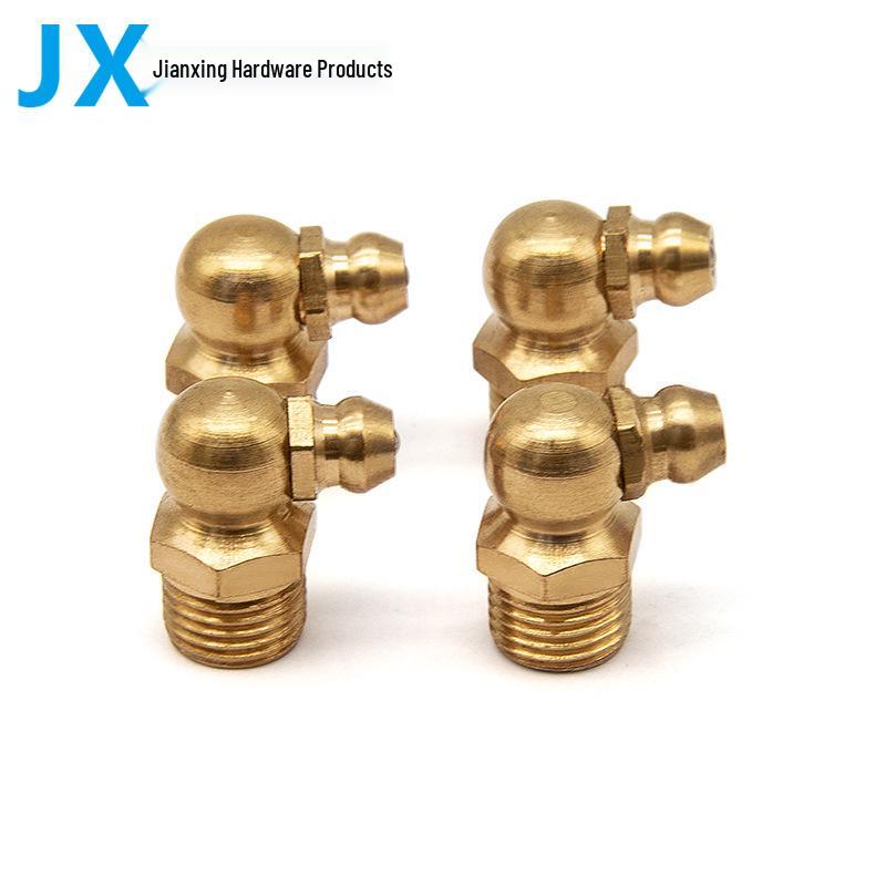 Copper Grease Nipple - Excavator/Loader Oil Gun, Elbow & Straight (M4-M20)