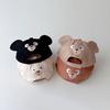 Cartoon Bear Ear Baby Baseball Cap Cute Solid Color Infant Peaked Hat Summer Cotton Kids Boy Girl Sun Visor Hats
