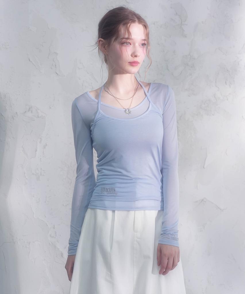 VIVACIOUS Brin See-Through Round Neck Tee_6 Colors