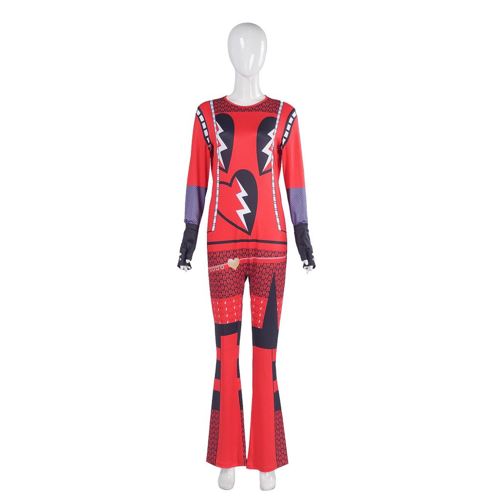 Descendants 4 Rise of Red Cosplay Costume, Red Queen Kids Stage Full Set