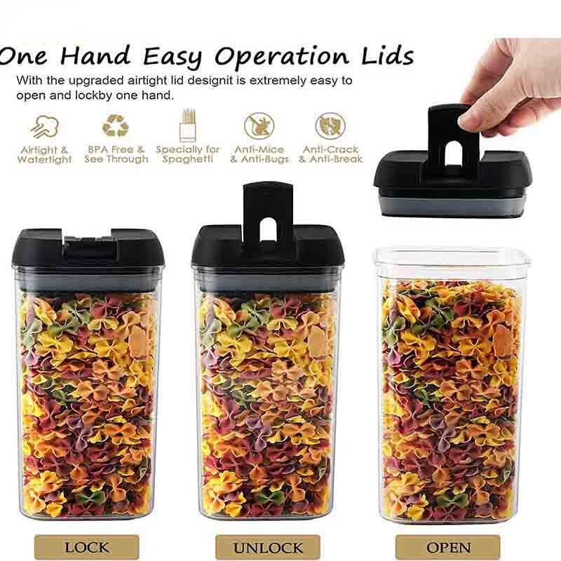 Fiyobo Airtight Food Storage Container Set 7 Pieces BPA Free Plastic Kitchen Organization and Storage