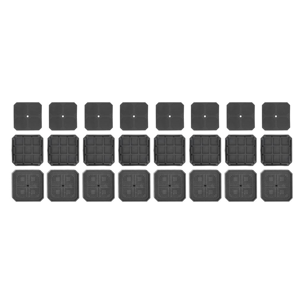 8 Set Full Covered Bed Risers Anti Slip Stackable Furniture Risers for Cabinet Washing Machine Base Tables Chairs