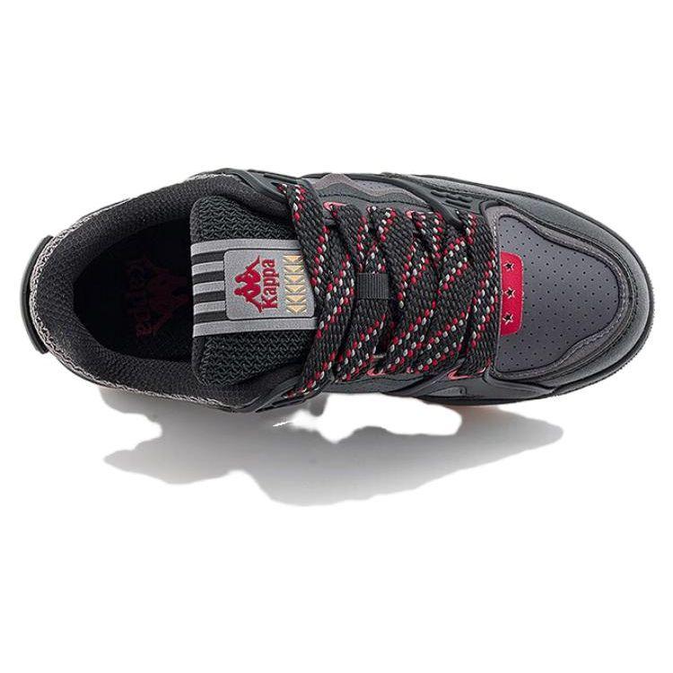 Kappa Casual Color Block Trendy Non-Slip Low-Top Skate Shoes Unisex sneaker Black Gray K0DY5CC16-990