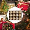 Glitter Christmas Balls 12pcs Decorative Shatterproof Ball For Christmas Tree Retro Christmas Tree Ball With Glitter For Holiday