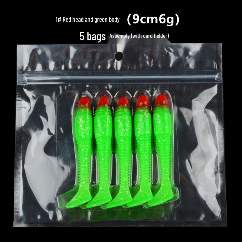 Double Jointed TPE Soft Bait with T-Tail for Bass, Perch, and Black Pit Fish