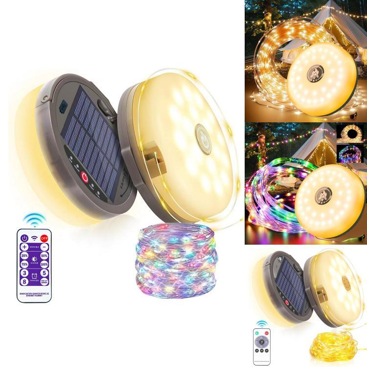 Camping Led Rope Light With Magnetic Clips For Outdoor Tents And Atmosphere Decor