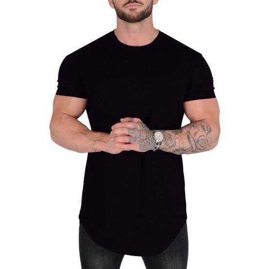 Męska Koszulka Top Okrągły Dekolt Krótki Rękaw Jednolity Kolor Design Miękka Oddychająca Regularny Krój Casualowa Sportowa Koszulka do Fitnessu do Codziennego Noszenia