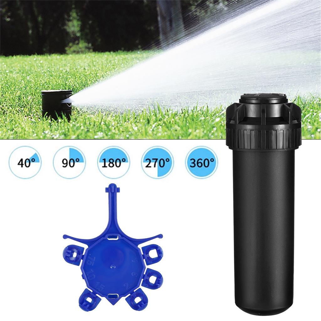 40°~360°Adjustable Pop-up Sprinkler Garden Lawn Orchard Irrigation Buried Rotating Sprinkler Football Field Turf Watering Nozzle
