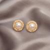 Light Luxury Pearl Stud Earrings Celebrity Temperament Flower Earrings Elegant High-end Earrings