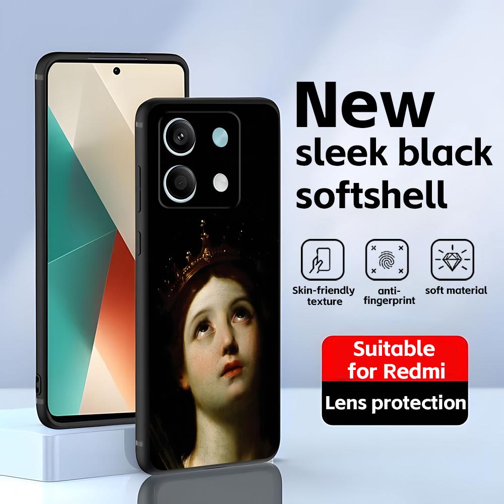 Renaissance Art Paintings  Phone Case For Redmi Note 14 13 12 11 Pro Plus S 5G 14C A3 Soft Black Phone Cover