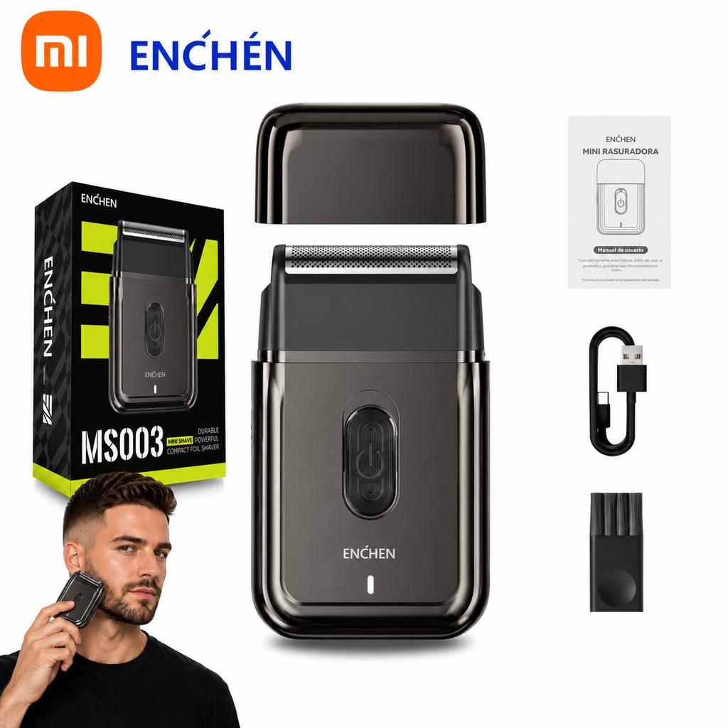 Xiaomi ENCHEN MS003 Rasoio Elettrico Mini Rasoio Macchina Elettrica da Barba Portatile Regolabarba Rasoio Ricaricabile
