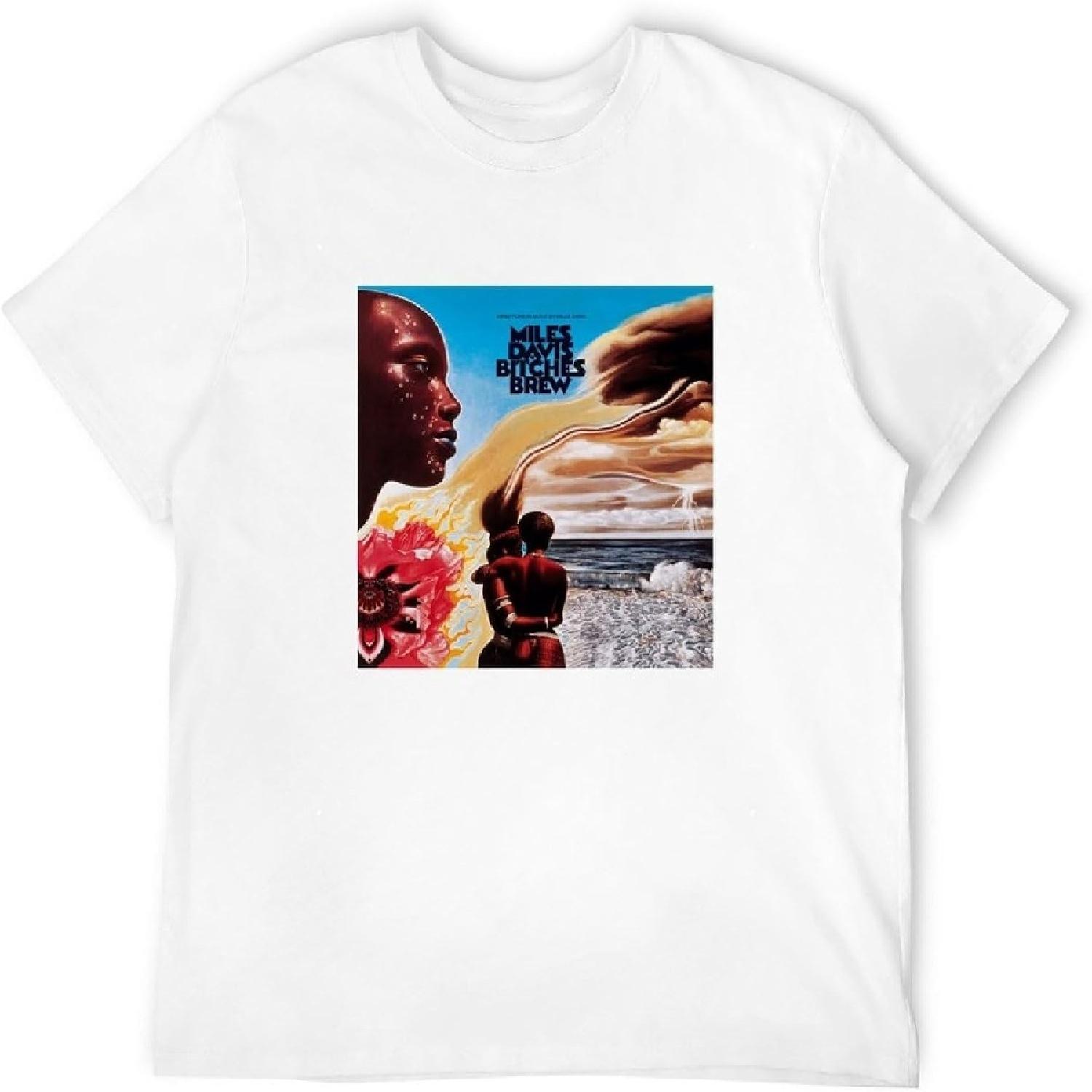 Miles Davis Bitches Brew Cover Art T-Shirt Jazz Music Album Vinyl T-Shirt White S белый