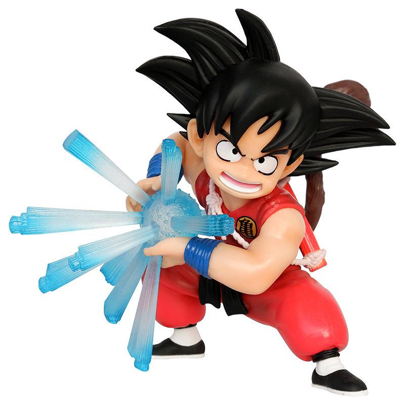 Dragon Ball Figure Turtle Pie Qigong Xiao Wukong Hair Wave Xiao Wukong Desktop Chassis Ornament Anime Saiyan Model