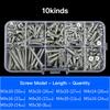 Metric Screw Nut Bolt Washer Set Fasteners Assortment Kit with Organizer Case M3/M4/M5/M6 Hardware Set for Home Repair Furniture