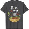 Falafel Christmas Graphic Tee Funny Vegetarian Holiday Crewneck T-Shirt for Men