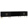 VidaXL Meuble TV noir 180x31,5x40 cm bois d'ingénierie 816257