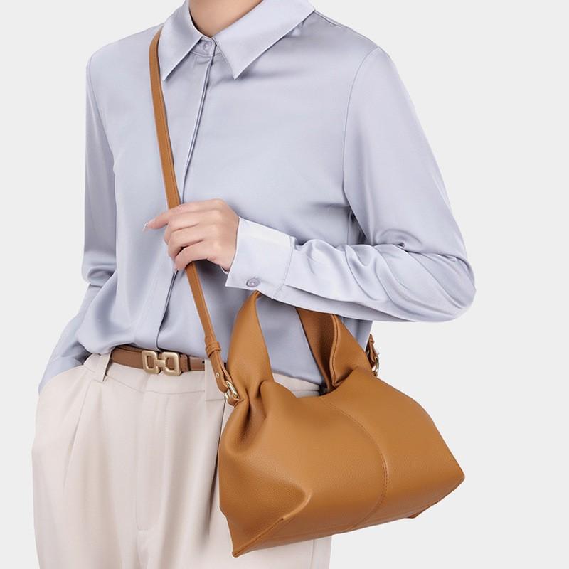Cloud-Shaped PU Tote Bag Women Design Large Capacity Crossbody Or Shoulder Use 2025