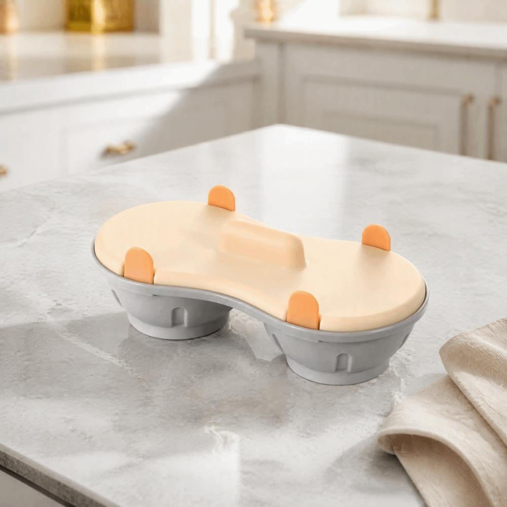 Double Cavity Egg Cooking Gadget Blue Orange Poached Egg Cup Practical Egg Poacher Breakfast