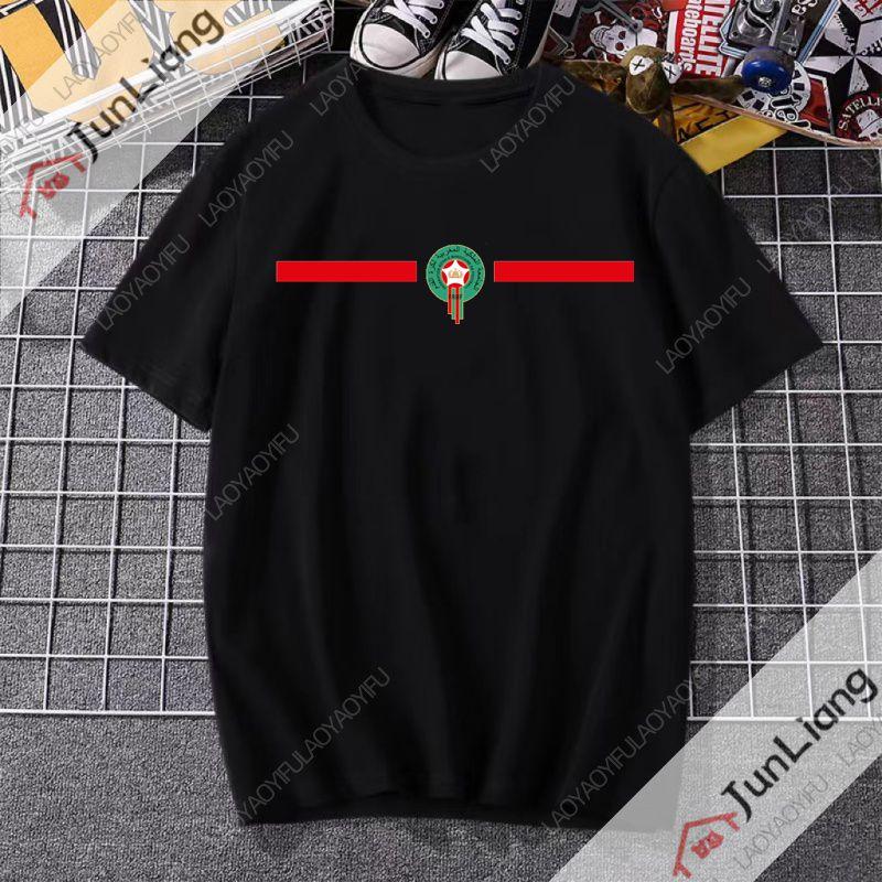 Marokkanisches Flaggenmuster Herren T-Shirt Marokkanisches spirituelles Symbol T-Shirt Herren 2025 Modell atmungsaktives und bequemes Oberteil