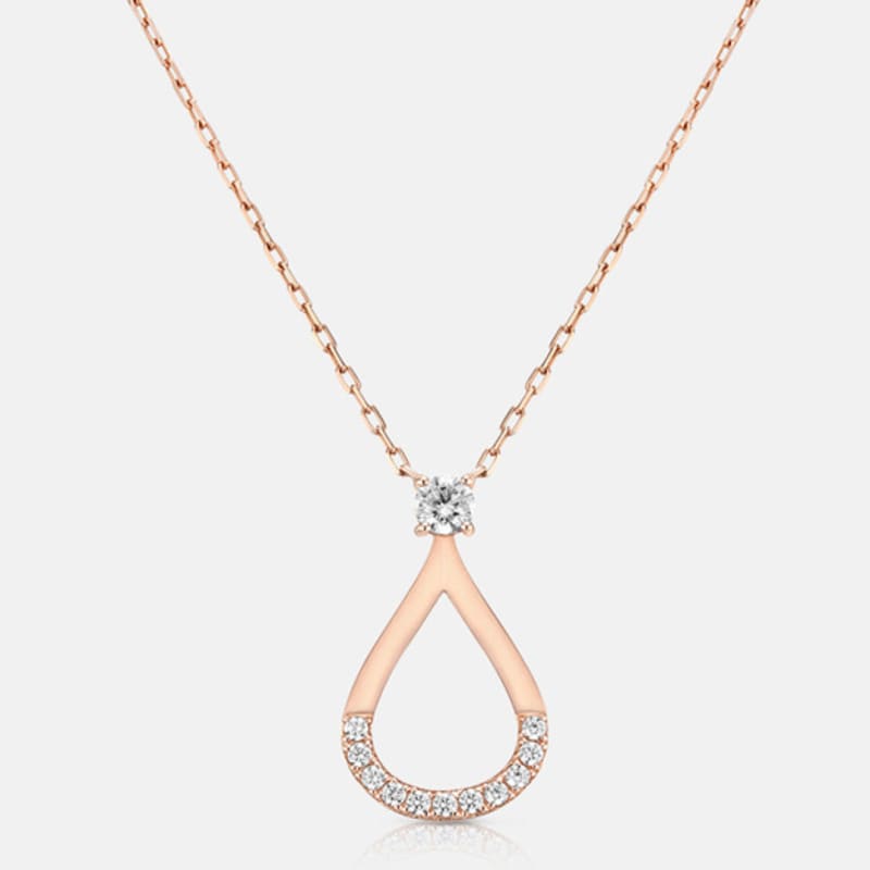 METROCITY JEWELRY Stila Sterling Silver Rose Necklace A233SN1361RPA