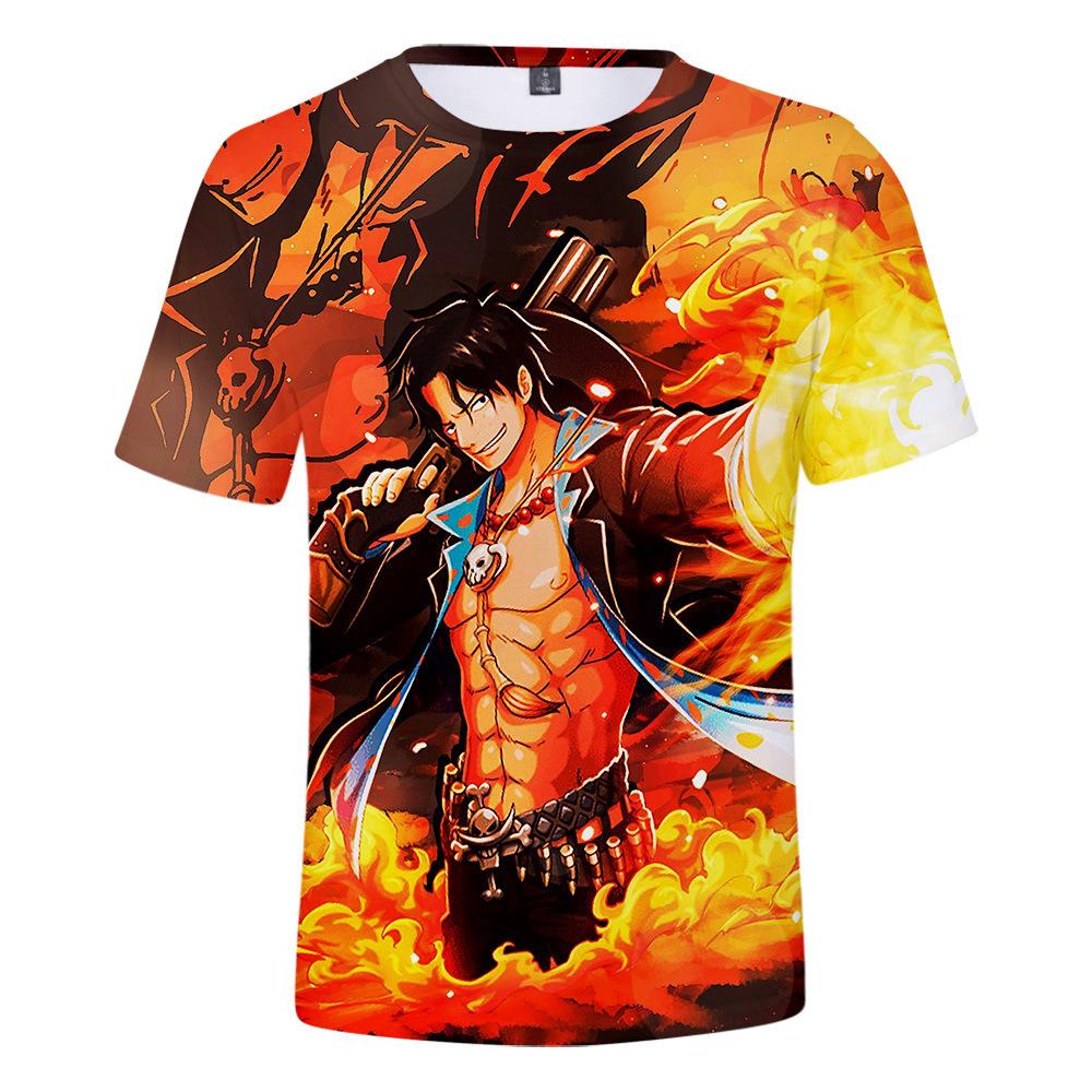 ONE PIECE Anime Printing Men Tshirt Casual Breathable Tshirts Funny Cartoon Loose Tees Shirts Street Oversized T-Shirts Man