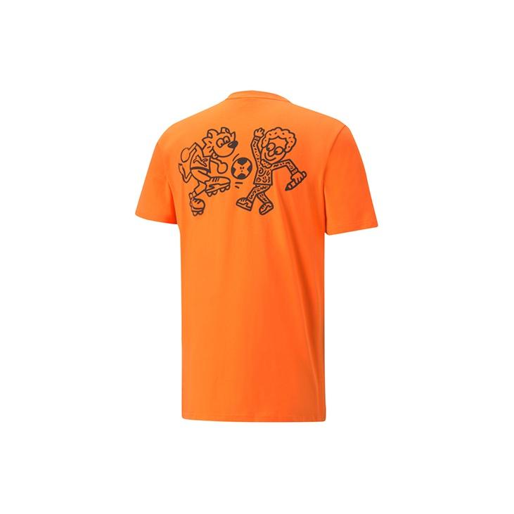 Puma x Mr Doodle Relaxed Tee With Print Men Tops Flame-Orange 59864997