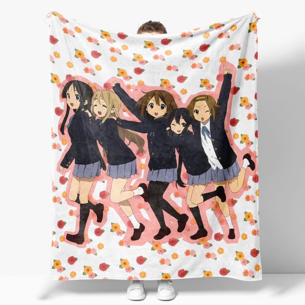 

Аниме Япония Каваи Новинка K-ON! Фланелевое одеяло Мягкий комплект одеял плед для дивана Теплые фланелевые одеяла Спальня Каваи Милый 75x90cm
