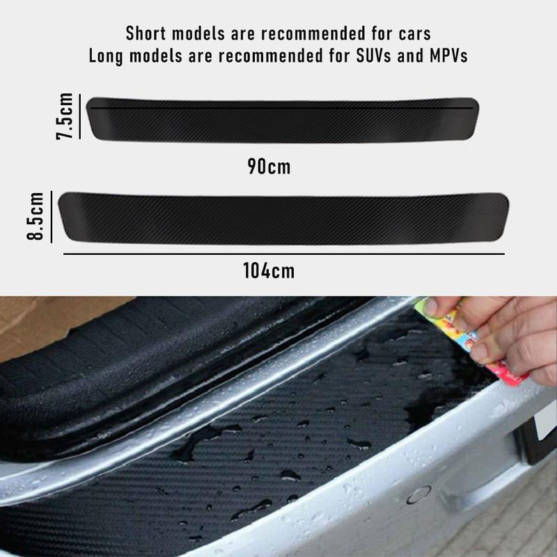 Zadní nárazník kufru auta Carbon Fiber Samolepka Ochranná podložka Kryt proti poškrábání Ochranný kryt proti kolizi Proužek Samolepka
