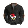 Mens Christmas Sweater Zip Up Sweatshirts Vintage Knit Graphic Sweatshirt Xmas Stand Collar Pullover