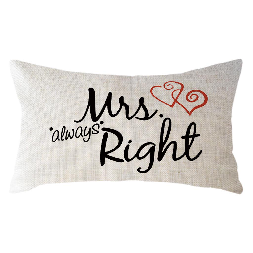 Minimalist Valentine's Day Pillow Case Linen 30x50cm Cushion Cover Home Decor