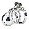 FHTF 316L Stainless Steel Large PA Lock Male Chastity Device Penis Cage Sex Toys for Men Bondage