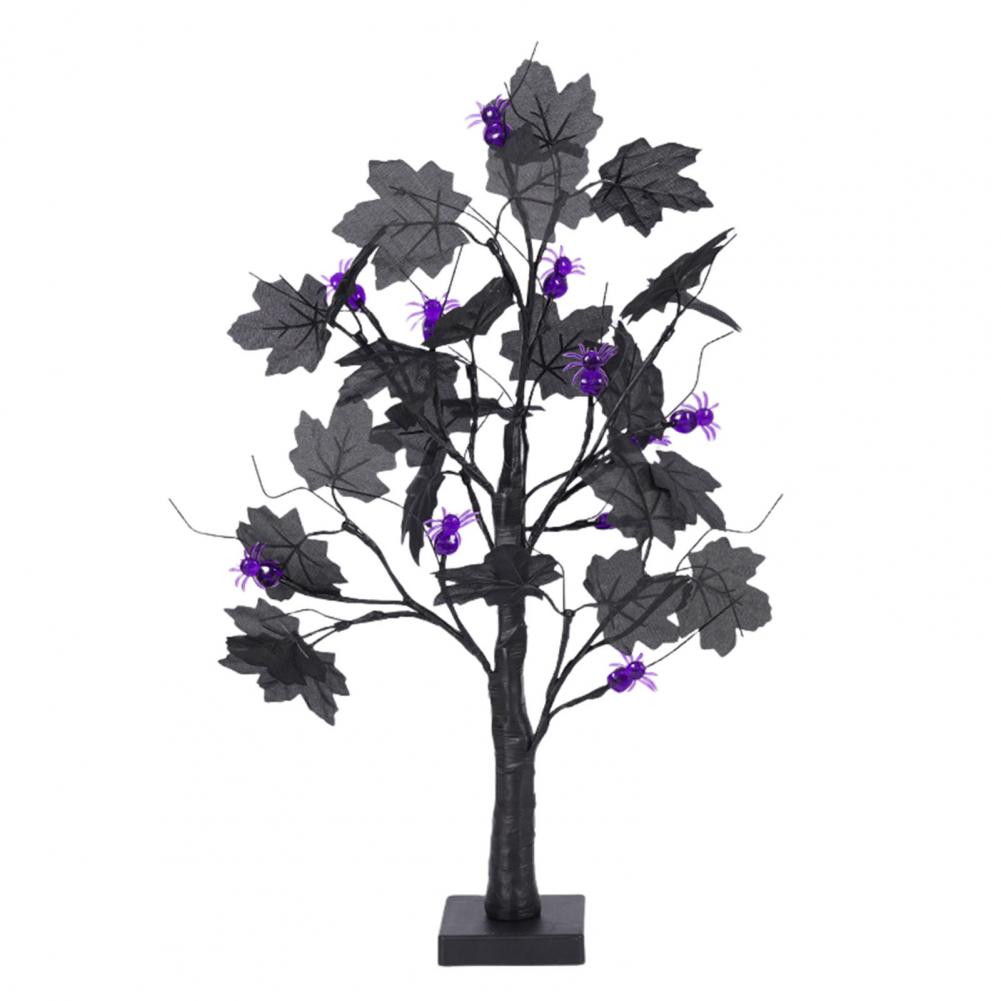 Led Halloween Tree Glowing Halloween Tree Spooky Halloween Tree Ghost Light Set for Indoor Table Decor 24 Inches Led Glowing