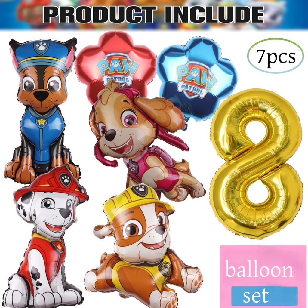 New PAW Patrol Birthday Party Decorations Dog Skye Balloons Plate Tablecloth Gift Bag Baby Shower Kids Party Supplies Toys gifts