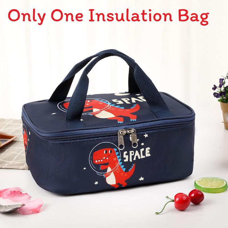 Cartoon Insulated Lunch Bag With Aluminum Foil For Students And Kids