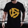 Phonograph Record Print T-shirts Spindle Adapter Dj Music Geek Funny Tshirt T-Shirt Tee Shirt UnisexLadies Youth Tops