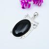 Black Onyx, White Topaz Pendant Gemstone Jewelry, 925 Solid Sterling Silver Pendant, Gift For Women Handmade Pendant