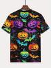 3D Print Pumpkin Bat T-Shirt, Stylish and Cool Short Sleeves, Casual Wear, Summer Kids' Clothing, Suitable for T-Shirt