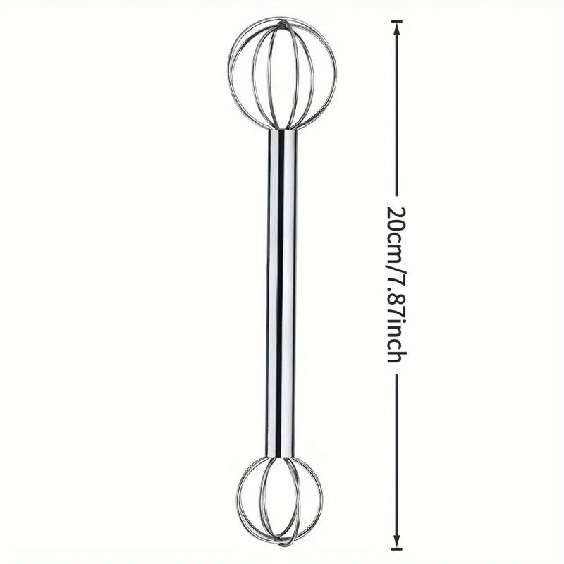 Stainless Steel Miso Mixing Spoon Double Head Measuring Mixer Egg Liquid Sauce Whisk