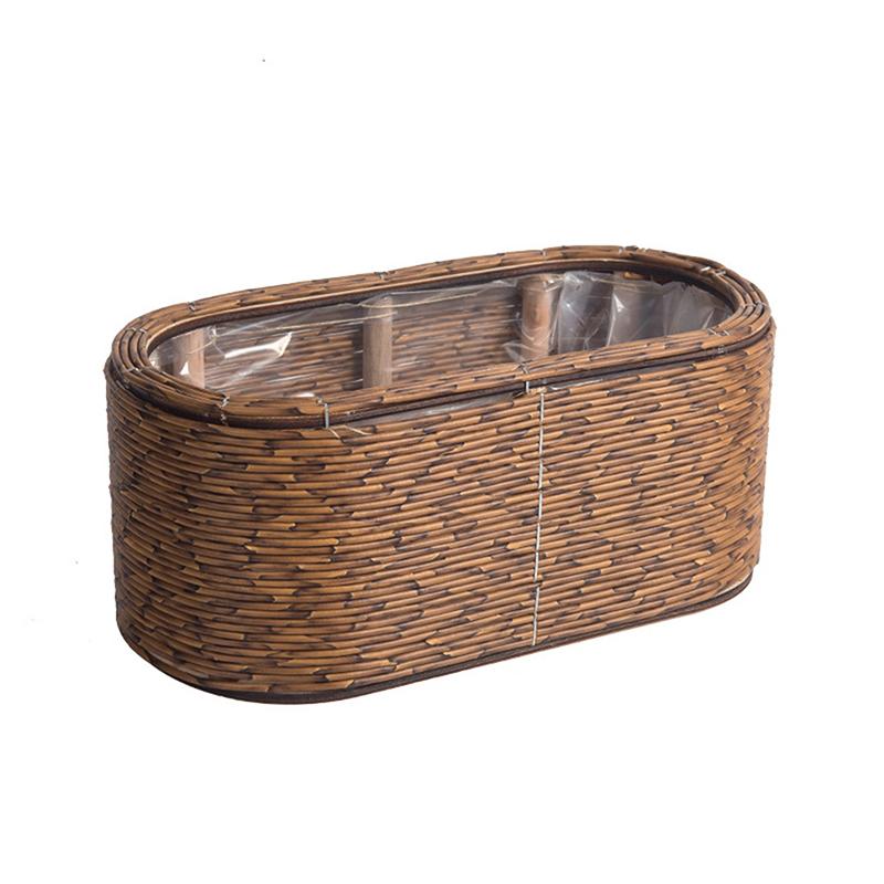 Hand Decorated Flower Pots, Indoor Rattan Plant Flower Pots, Desktop Decorations, Garden Flower Pots, And Flower Pots