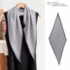 Thin spring and summer new mulberry silk silk scarf fashion diamond scarf thin silk wool scarf neck scarf versatile small scarf