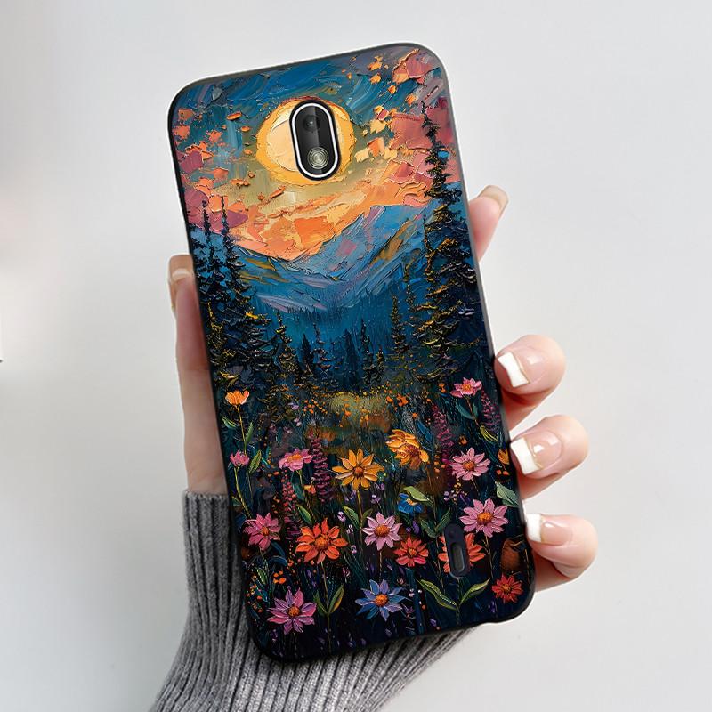Matte Soft TPU Case For Nokia 1 Plus 2 2.1 2.2 Phone Case Luxury Cute Love Rabbit Funny Cat Black Silicone Ultra Thin Back Cover